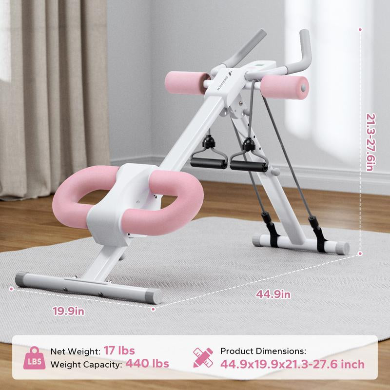 MERACH Foldable Ab Machine – Compact Core & Glute Trainer, Belly Fat Burner, Home Workout Equipment
