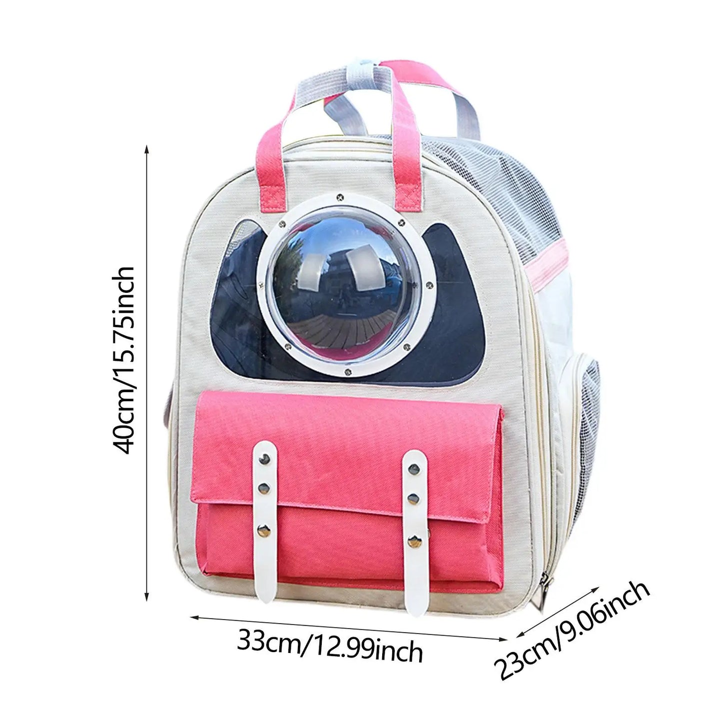 42x37cm Foldable Rolling Pet Carrier – Breathable Backpack & Trolley Bag for Cats & Small Dogs
