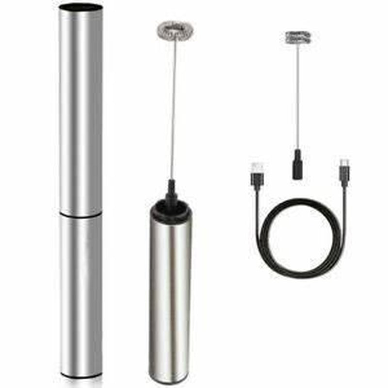USB Rechargeable Milk & Coffee Electric Handheld Frother with 2 Speeds