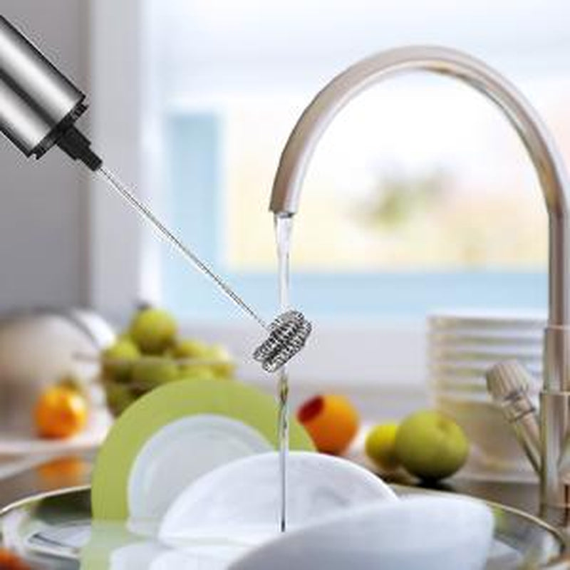 USB Rechargeable Milk & Coffee Electric Handheld Frother with 2 Speeds