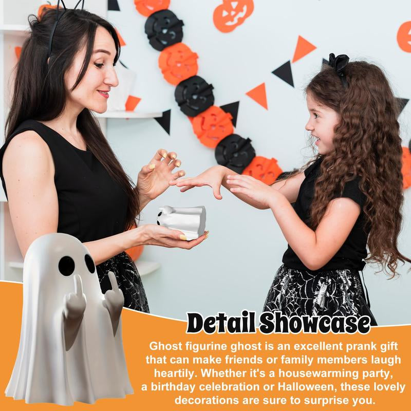 Halloween Ghost Figurine – Spooky Resin Statue Décor for Home & Porch