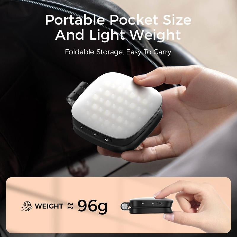 Foldable Magnetic Selfie Light – 360° LED Fill Light & Phone Stand, MagSafe iPhone Compatible