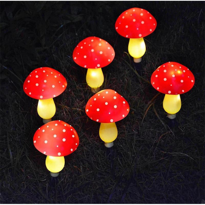 Solar Powered Mushroom Shaped Garden Glow Light, Outdoor Decorative Light, Solar Powered Garden Light for Yard, Patio and Path, Lighting, Lamp, Cute Solar Garden Lights, Outdoor Lights Lamps, LED Outdoor Lamp