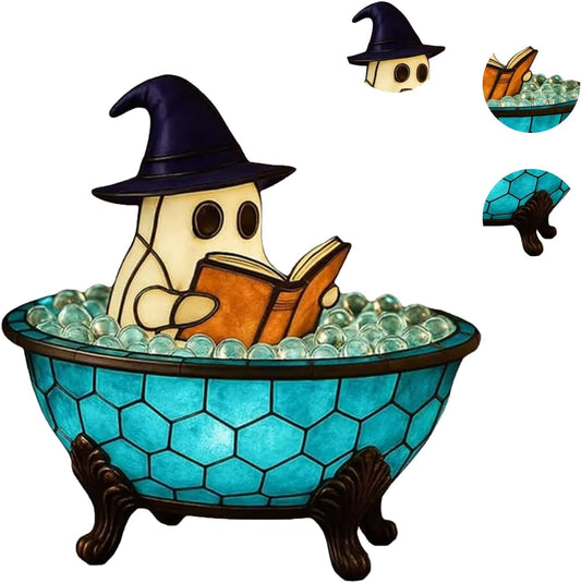 Ghost Bubble Bath Lamp, Ghost Reading Book Lamp, Bath Light, Vueeze Spooksoak, Spooksoak, Cute LED for Bathroom Decor, Themed Bathtub for Halloween Party