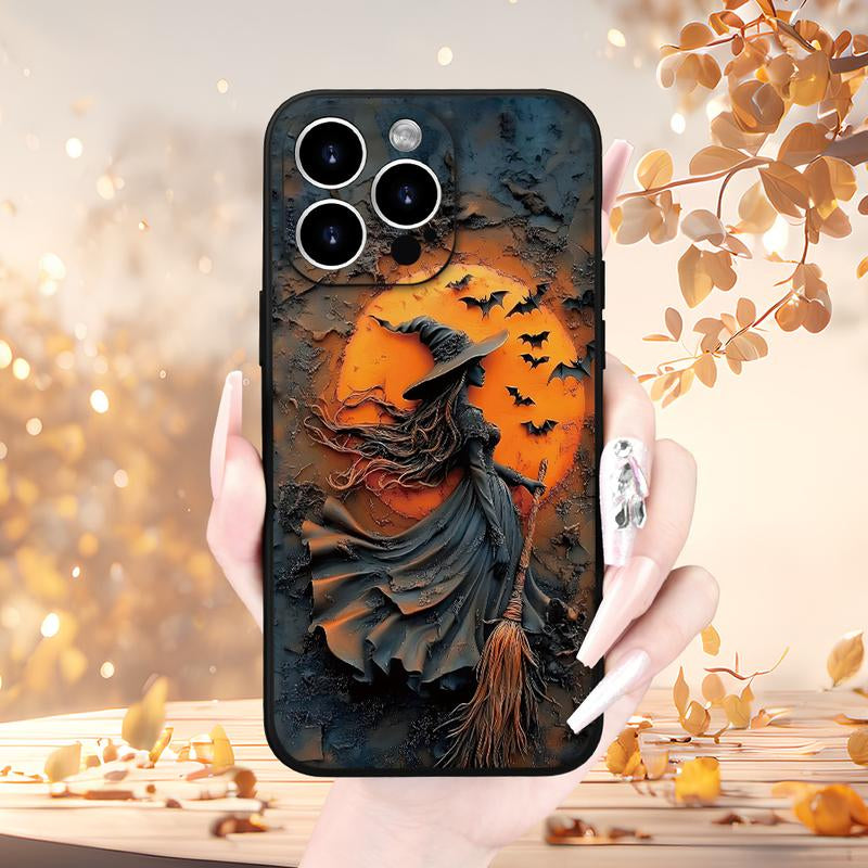 Halloween Phone Case – Witch, Skull, Ghost & Pumpkin Design | Shockproof Cover for iPhone