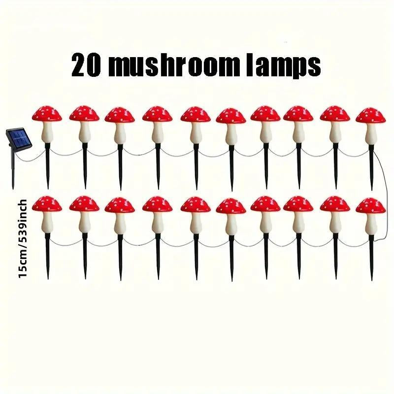 Solar Powered Mushroom Shaped Garden Glow Light, Outdoor Decorative Light, Solar Powered Garden Light for Yard, Patio and Path, Lighting, Lamp, Cute Solar Garden Lights, Outdoor Lights Lamps, LED Outdoor Lamp