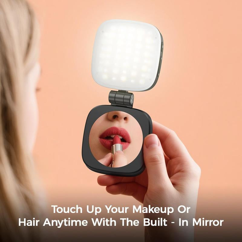 Foldable Magnetic Selfie Light – 360° LED Fill Light & Phone Stand, MagSafe iPhone Compatible