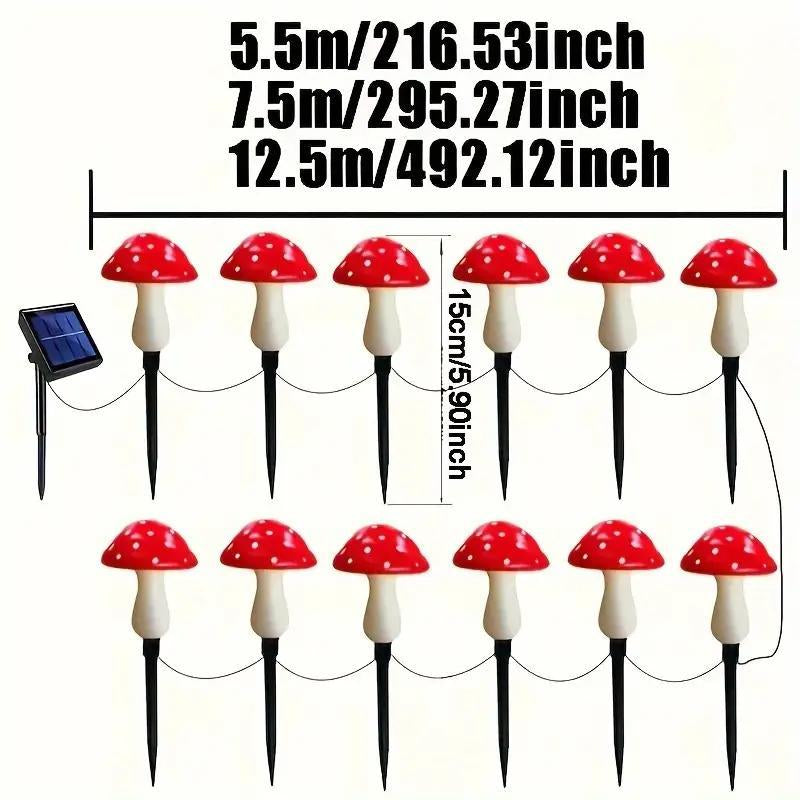 Solar Powered Mushroom Shaped Garden Glow Light, Outdoor Decorative Light, Solar Powered Garden Light for Yard, Patio and Path, Lighting, Lamp, Cute Solar Garden Lights, Outdoor Lights Lamps, LED Outdoor Lamp