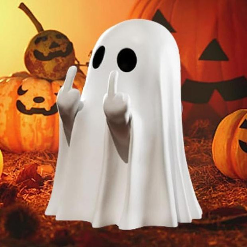 Halloween Ghost Figurine – Spooky Resin Statue Décor for Home & Porch
