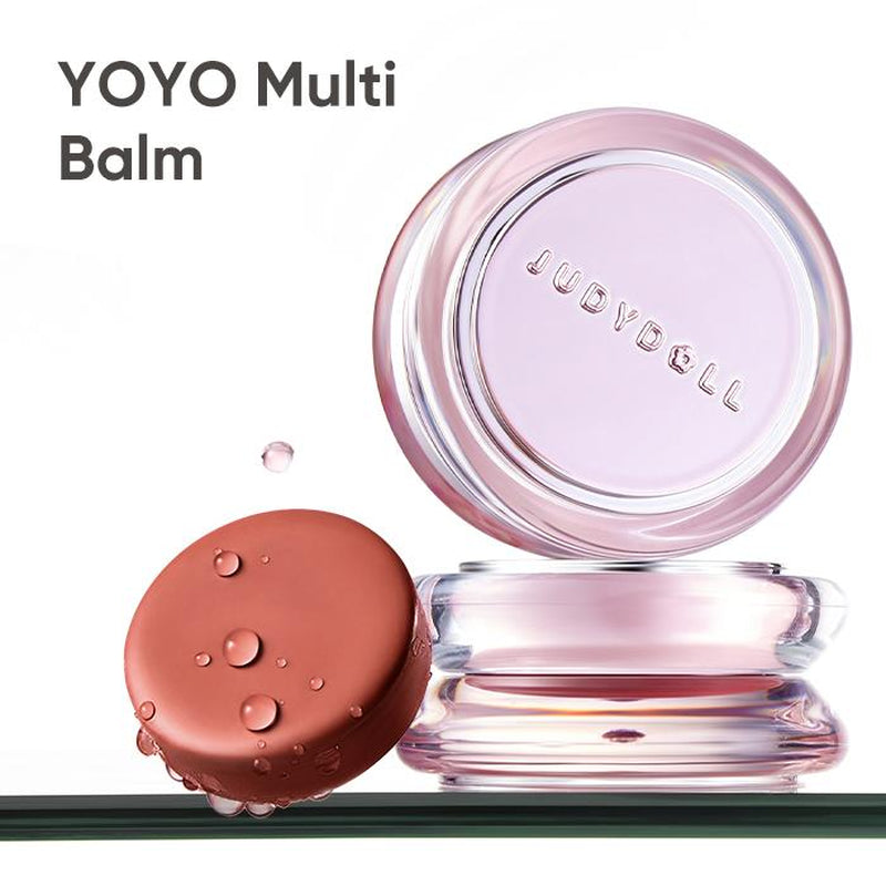 JUDYDOLL YOYO STACKABLE Multi-Use Balm, Lip & Cheek Pudding Pot, Soft Matte Lipstick, Velvet Satin Lip Mud, Cream Blush, Makeup, Cosmetics
