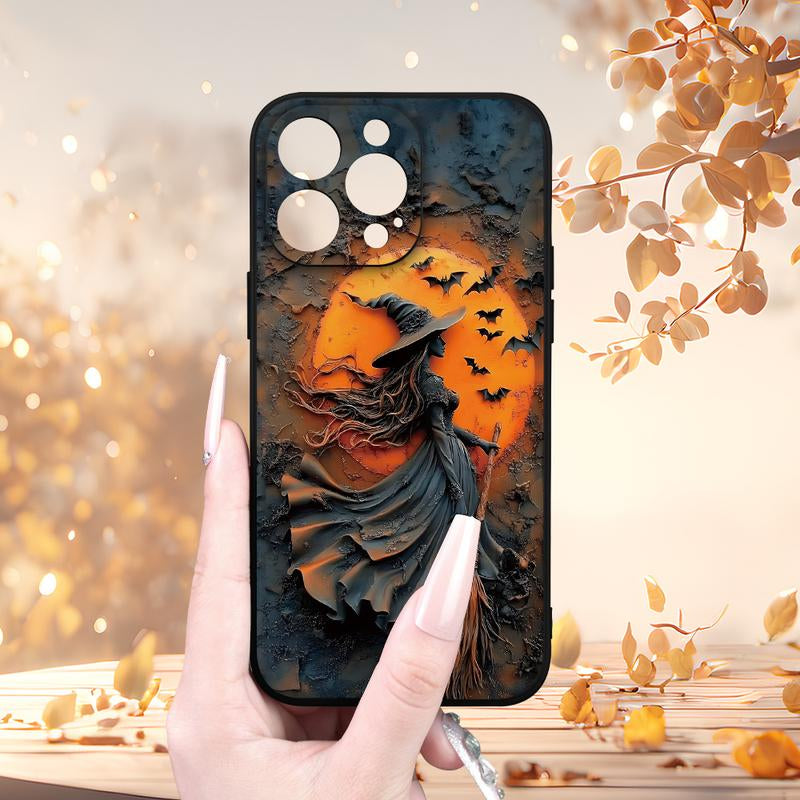 Halloween Phone Case – Witch, Skull, Ghost & Pumpkin Design | Shockproof Cover for iPhone