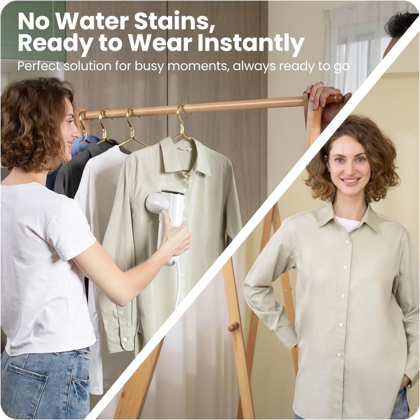Magic 1 Vacuum Steamer, Handheld Travel Garment Steamer for Clothes, 2300Pa Suction for Clothes Grips, Steamer Iron 2 in 1 (For 110-120V Use)