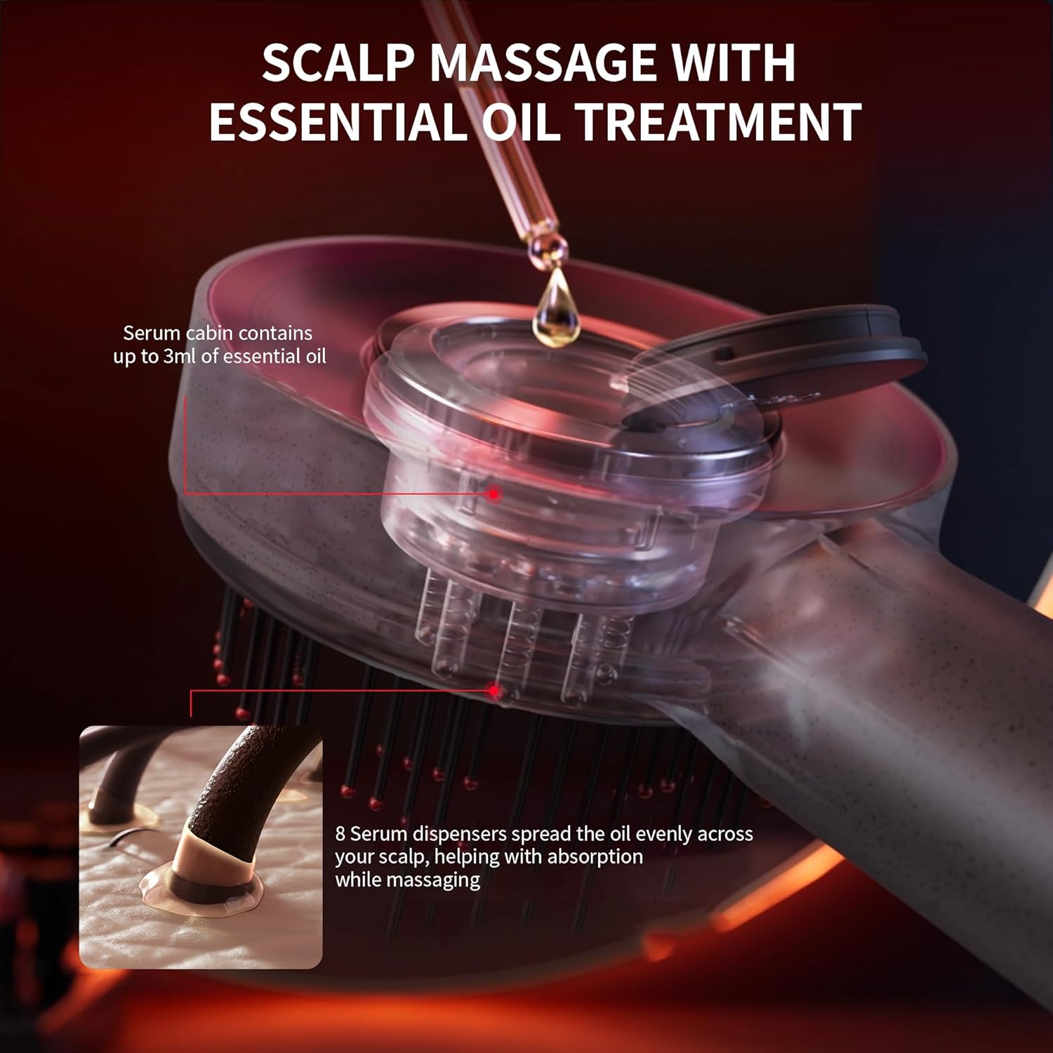 Scalp3 Scalp Massaging Brush, Shiatsu Hair & Scalp Massager with IPX7 Waterproof, Cordless & Portable, Electric for Head, Home Relaxation