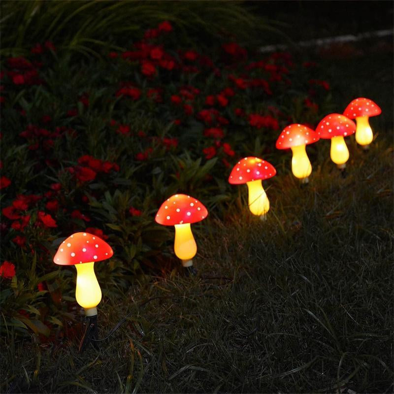 Solar Powered Mushroom Shaped Garden Glow Light, Outdoor Decorative Light, Solar Powered Garden Light for Yard, Patio and Path, Lighting, Lamp, Cute Solar Garden Lights, Outdoor Lights Lamps, LED Outdoor Lamp