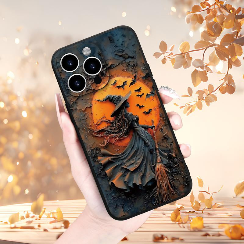 Halloween Phone Case – Witch, Skull, Ghost & Pumpkin Design | Shockproof Cover for iPhone