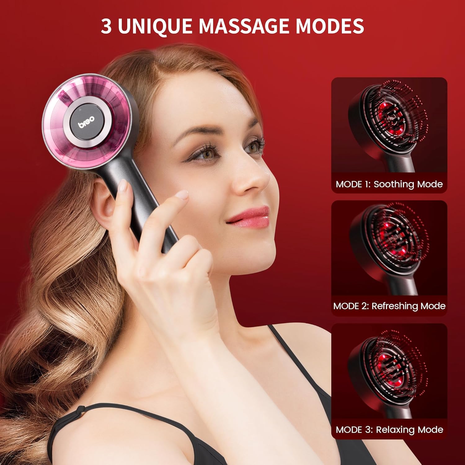 Scalp3 Scalp Massaging Brush, Shiatsu Hair & Scalp Massager with IPX7 Waterproof, Cordless & Portable, Electric for Head, Home Relaxation