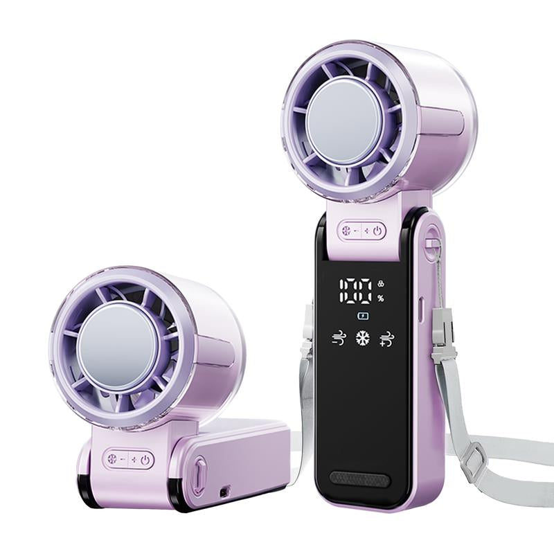 Mini Handheld Cooling Fan – 3-in-1 Ice Cooler, USB Rechargeable, 12H Battery