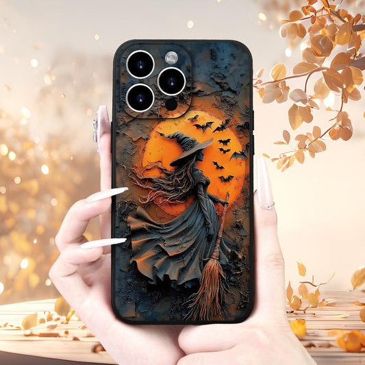 Halloween Phone Case – Witch, Skull, Ghost & Pumpkin Design | Shockproof Cover for iPhone