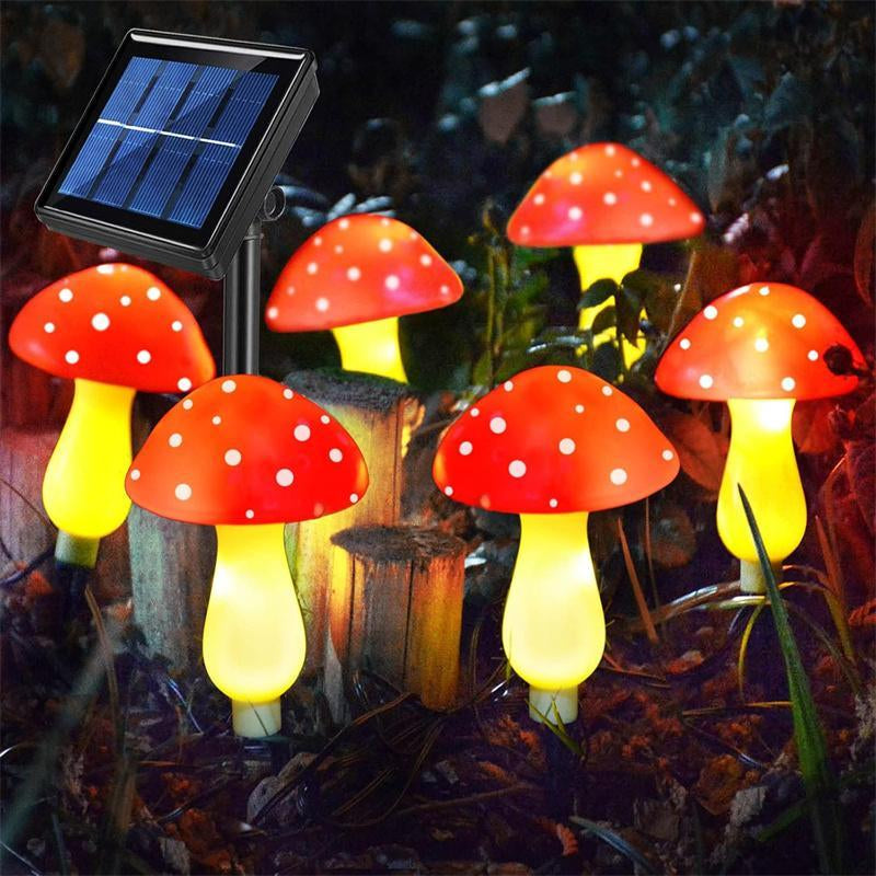 Solar Powered Mushroom Shaped Garden Glow Light, Outdoor Decorative Light, Solar Powered Garden Light for Yard, Patio and Path, Lighting, Lamp, Cute Solar Garden Lights, Outdoor Lights Lamps, LED Outdoor Lamp