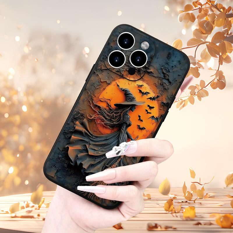 Halloween Phone Case – Witch, Skull, Ghost & Pumpkin Design | Shockproof Cover for iPhone