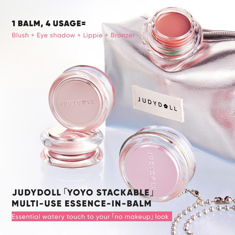 JUDYDOLL YOYO STACKABLE Multi-Use Balm, Lip & Cheek Pudding Pot, Soft Matte Lipstick, Velvet Satin Lip Mud, Cream Blush, Makeup, Cosmetics
