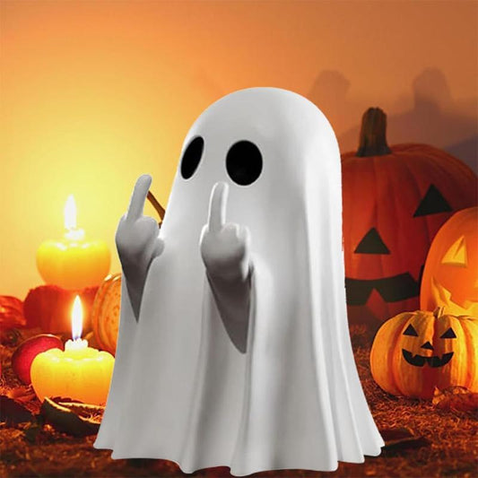 Halloween Ghost Figurine – Spooky Resin Statue Décor for Home & Porch