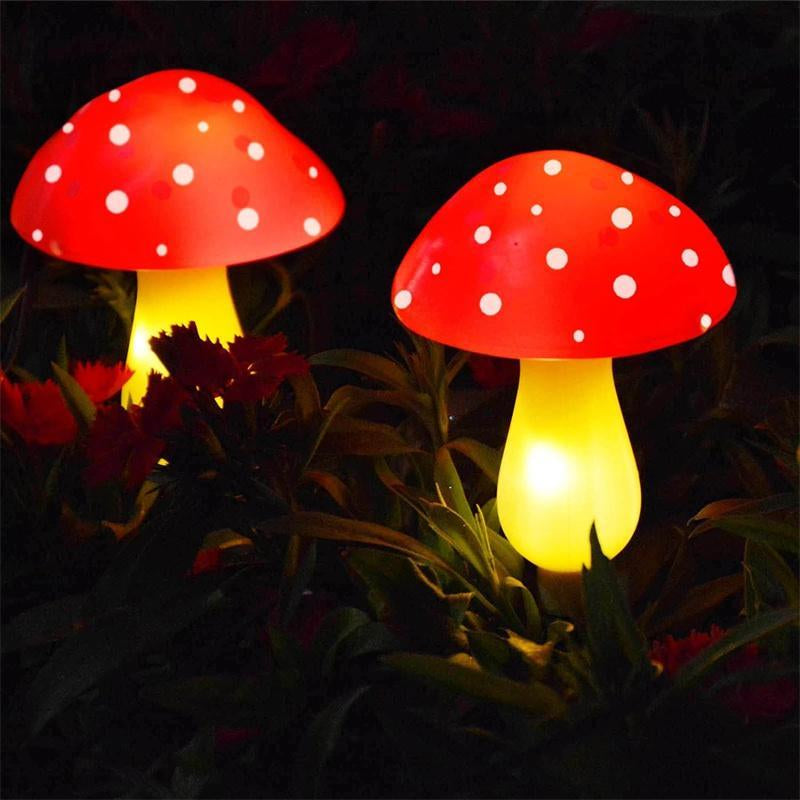 Solar Powered Mushroom Shaped Garden Glow Light, Outdoor Decorative Light, Solar Powered Garden Light for Yard, Patio and Path, Lighting, Lamp, Cute Solar Garden Lights, Outdoor Lights Lamps, LED Outdoor Lamp