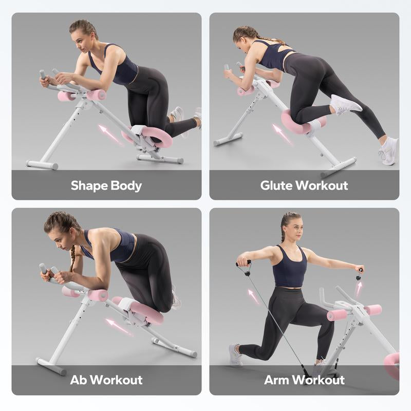 MERACH Foldable Ab Machine – Compact Core & Glute Trainer, Belly Fat Burner, Home Workout Equipment
