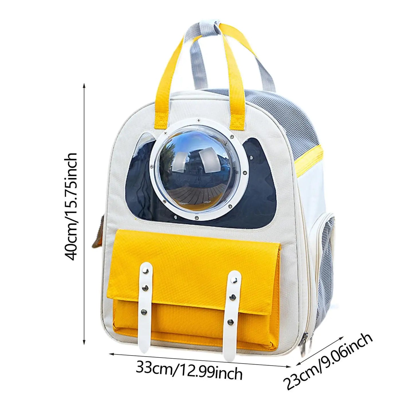 42x37cm Foldable Rolling Pet Carrier – Breathable Backpack & Trolley Bag for Cats & Small Dogs