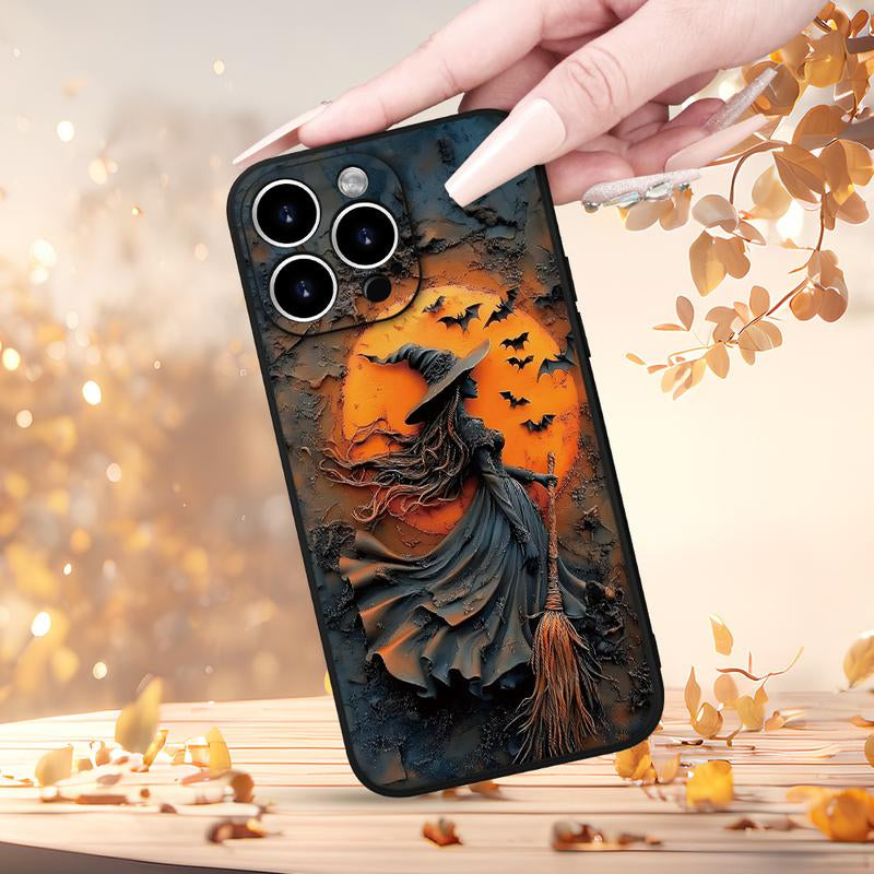 Halloween Phone Case – Witch, Skull, Ghost & Pumpkin Design | Shockproof Cover for iPhone