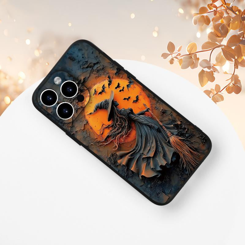 Halloween Phone Case – Witch, Skull, Ghost & Pumpkin Design | Shockproof Cover for iPhone